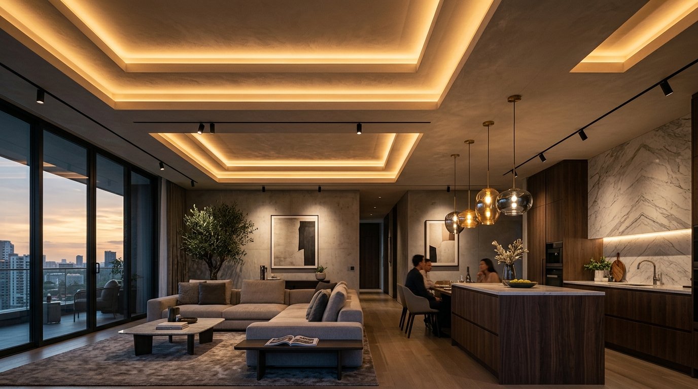 Prestige Jindal City Flat — Apartment interior design project by Srinidhi Interiors