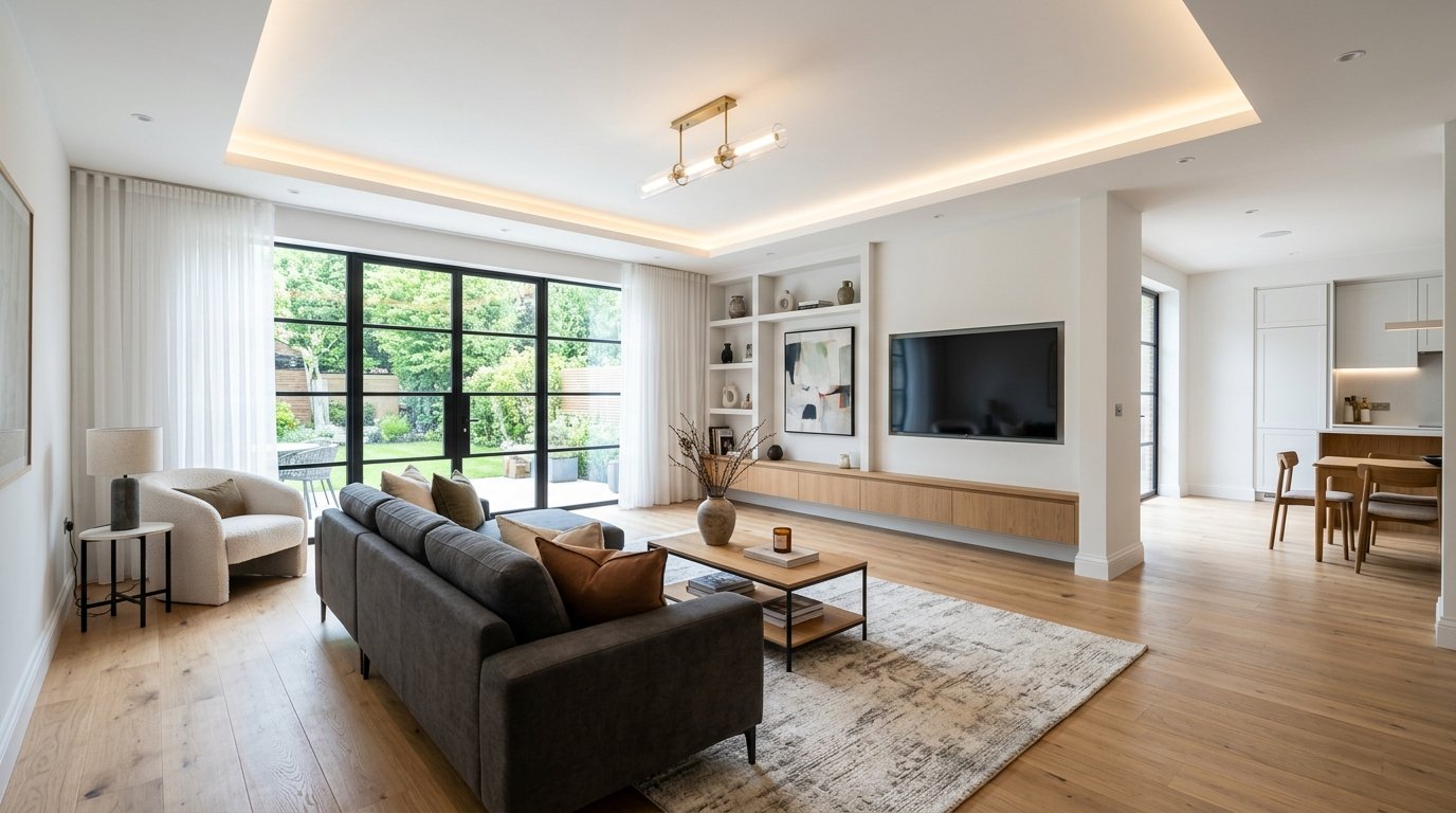 Amaravati Family Home — Villa interior design project by Srinidhi Interiors