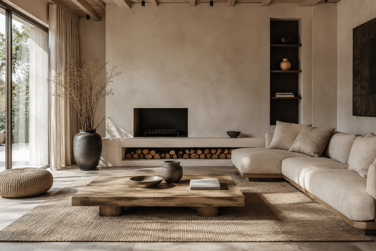 Japandi interior style design by Sri Nidhi Interiors