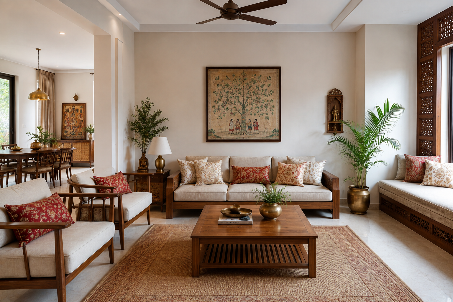 Traditional interior style design by Sri Nidhi Interiors